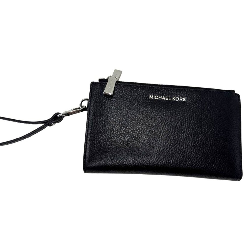 Michael Kors‎ Black Pebbled Leather Wristlet Wallet